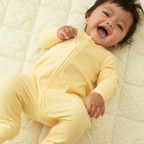 Ribbed Clever Zip Footed Baby Pajamas