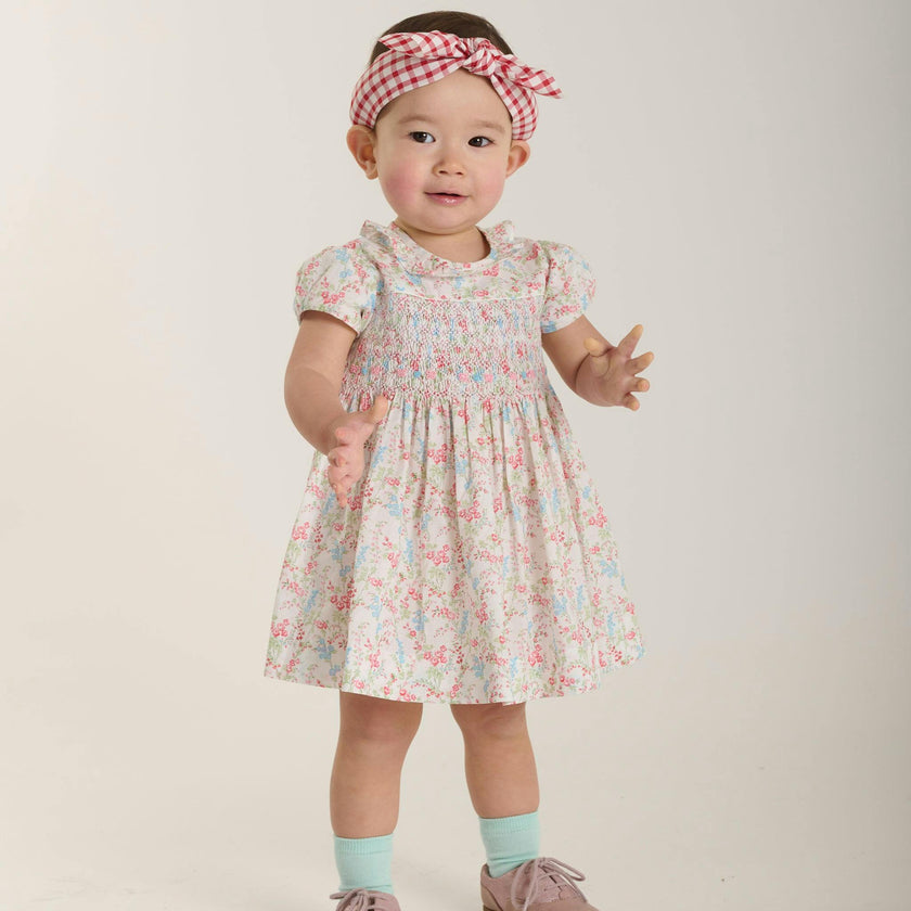 Hand-Smocked Baby Dress - Linnea