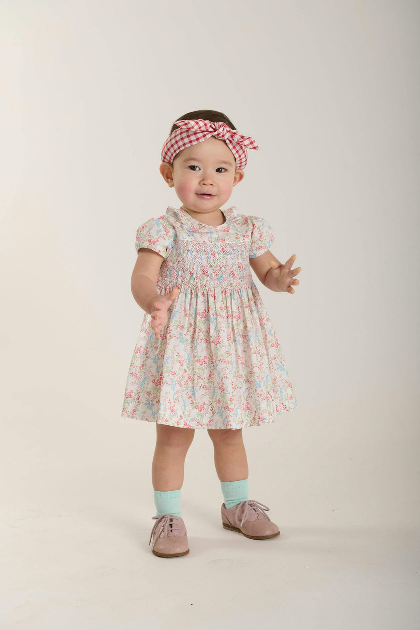 Hand-Smocked Baby Dress - Linnea