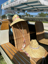Begonia Sun Hat - Olive Green Wide & Short Grosgrain Ribbon