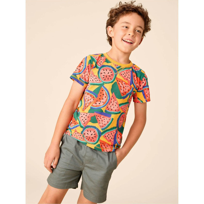 Printed Tee, Orange