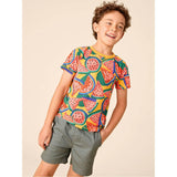 Printed Tee, Orange