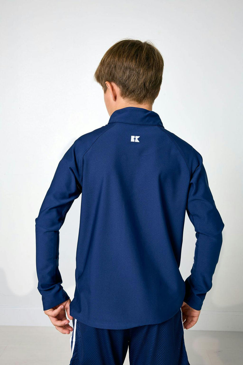 navy half-zip