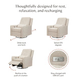 Babyletto Sigi Electronic Recliner and Swivel Glider with USB port