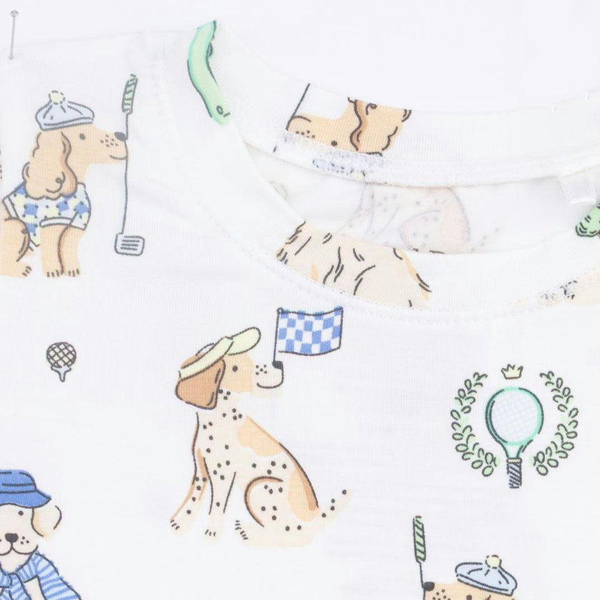 Country Club Dogs Neutral - Short Sleeve Loungewear Set