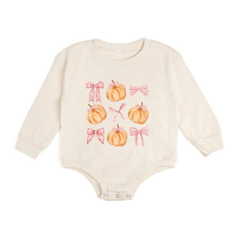 Coquette Pumpkin Long Sleeve Romper