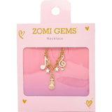 Music Multi Charm Necklace with Guitar