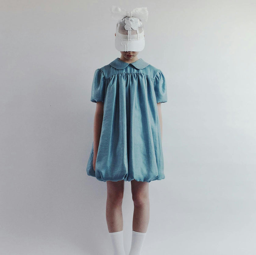 CAROLINE BOSMANS Glaze Sweet Collar Dress - Sky Blue
