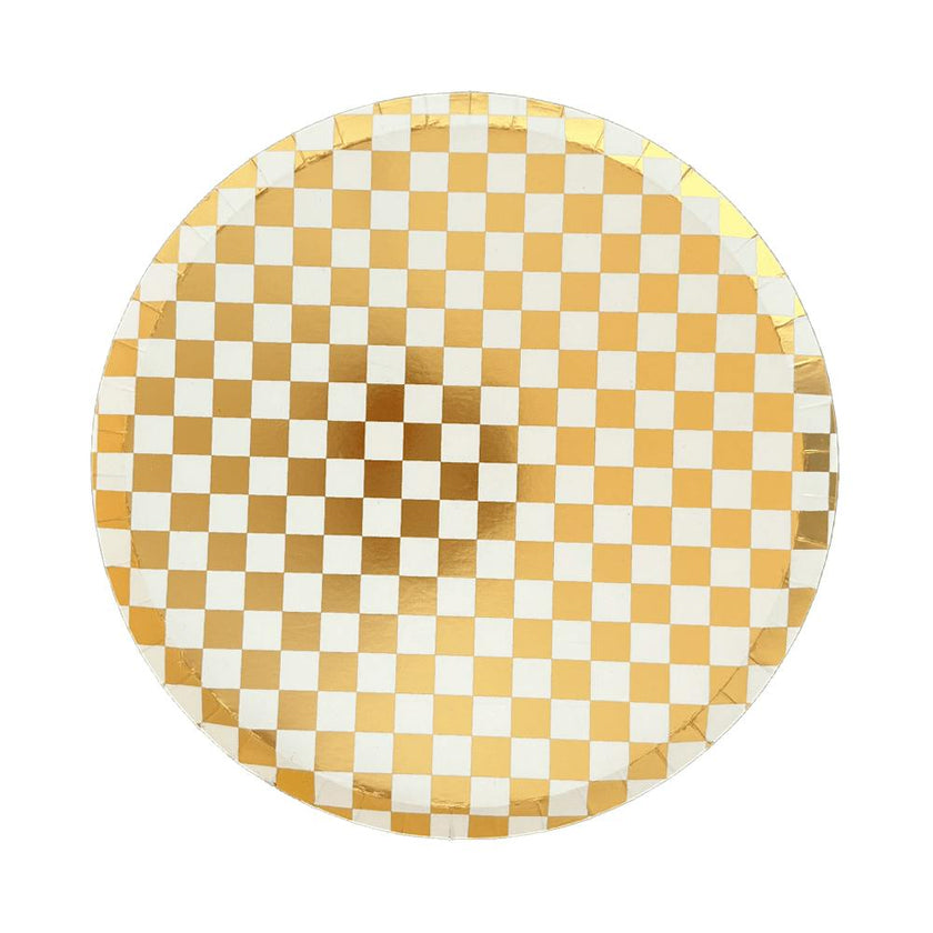 Check It! Gold Clash Dinner Plates