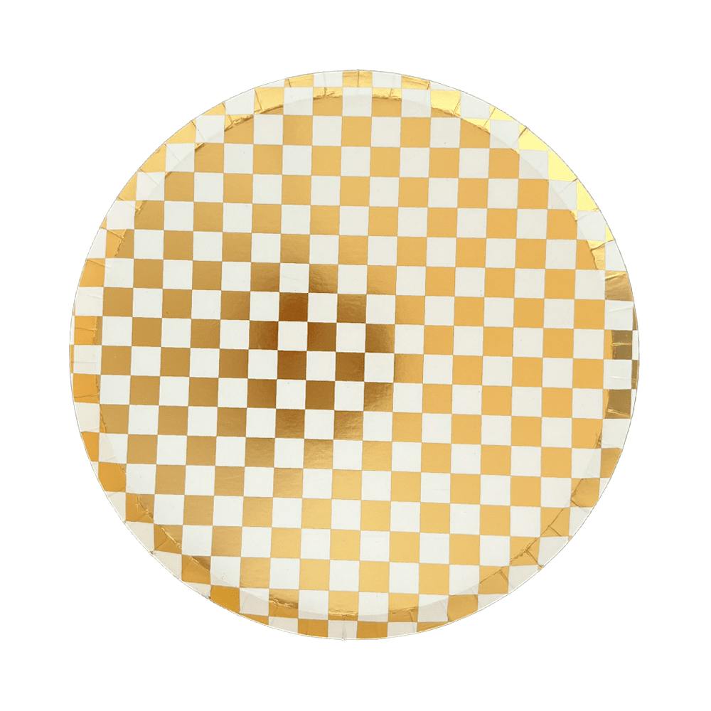 Check It! Gold Clash Dinner Plates