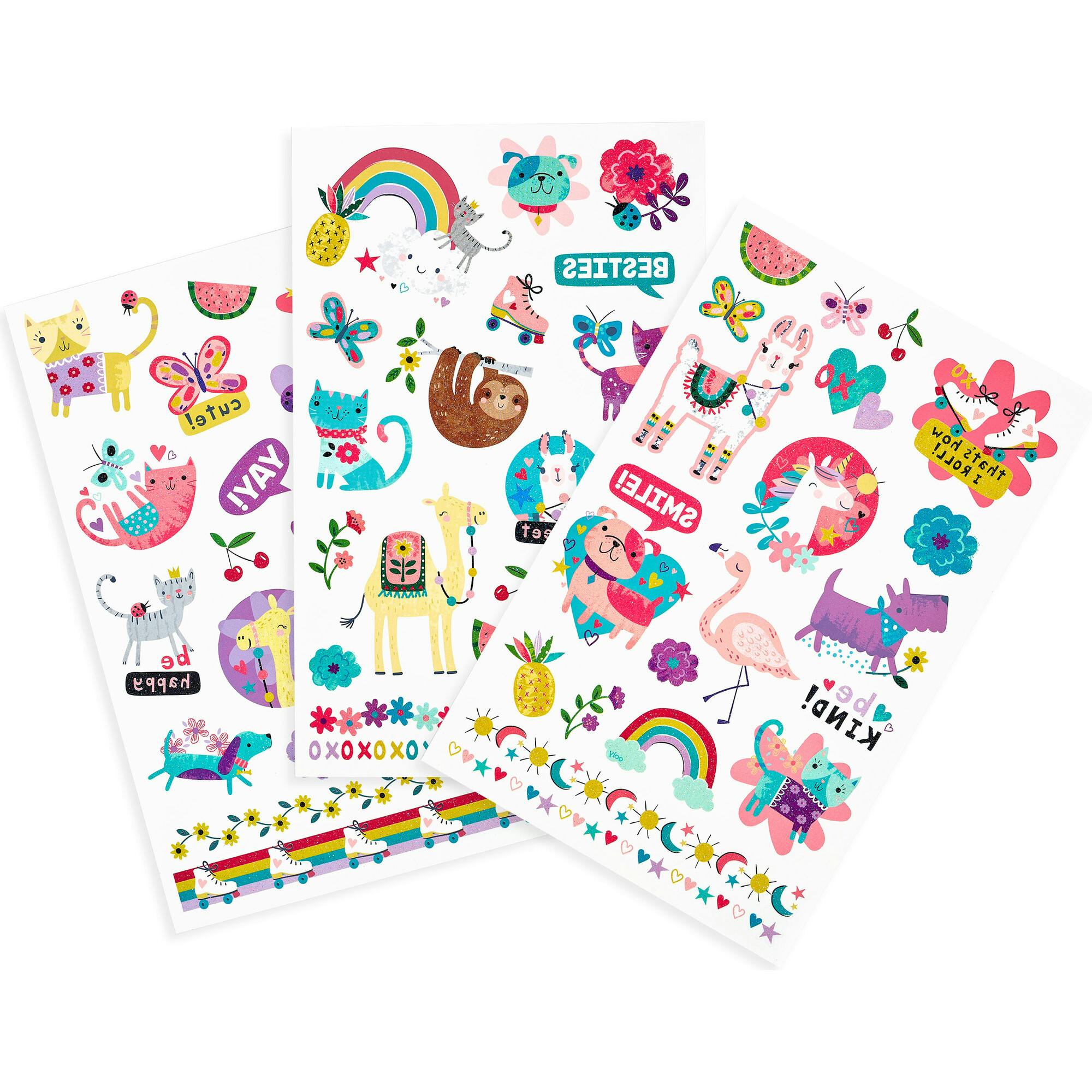 Tattoo-Palooza Temporary Tattoos - Funtastic Friends - 3 Sheets
