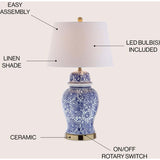 Ellis 29.5" Ceramic LED Table Lamp