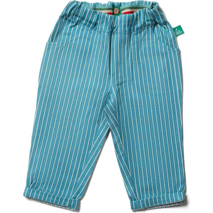 Horizon Blue Striped Pocket Trousers, Blue