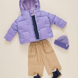 Girls Ruffle Pete Puffer - Lavender