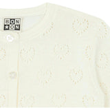 BONTON Openwork Hearts Lilet Baby Cardigan - Ecru