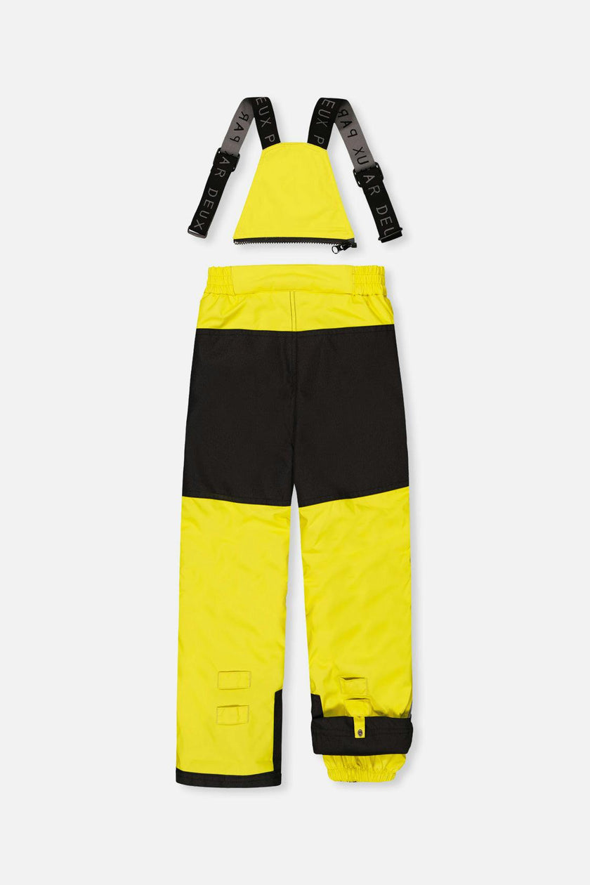 Two Piece Play Snowsuit Green Yellow And Blue Checkerboard With Yellow Pants