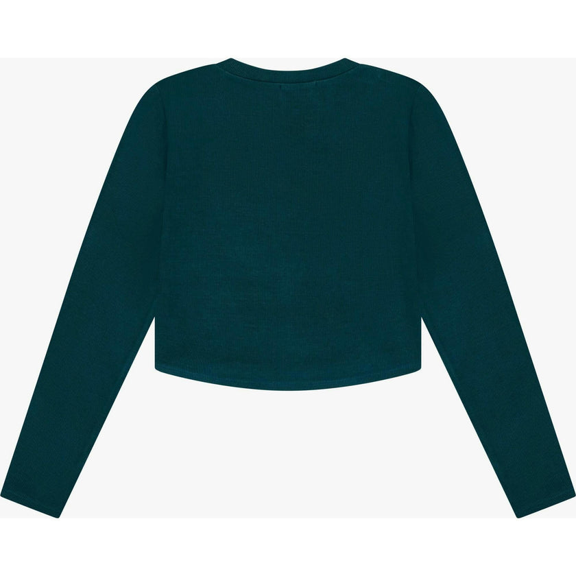 Tenly Rayon Rib Curved Hem L/S Top