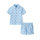Buttondown & Shorts Cabana Set | Navy