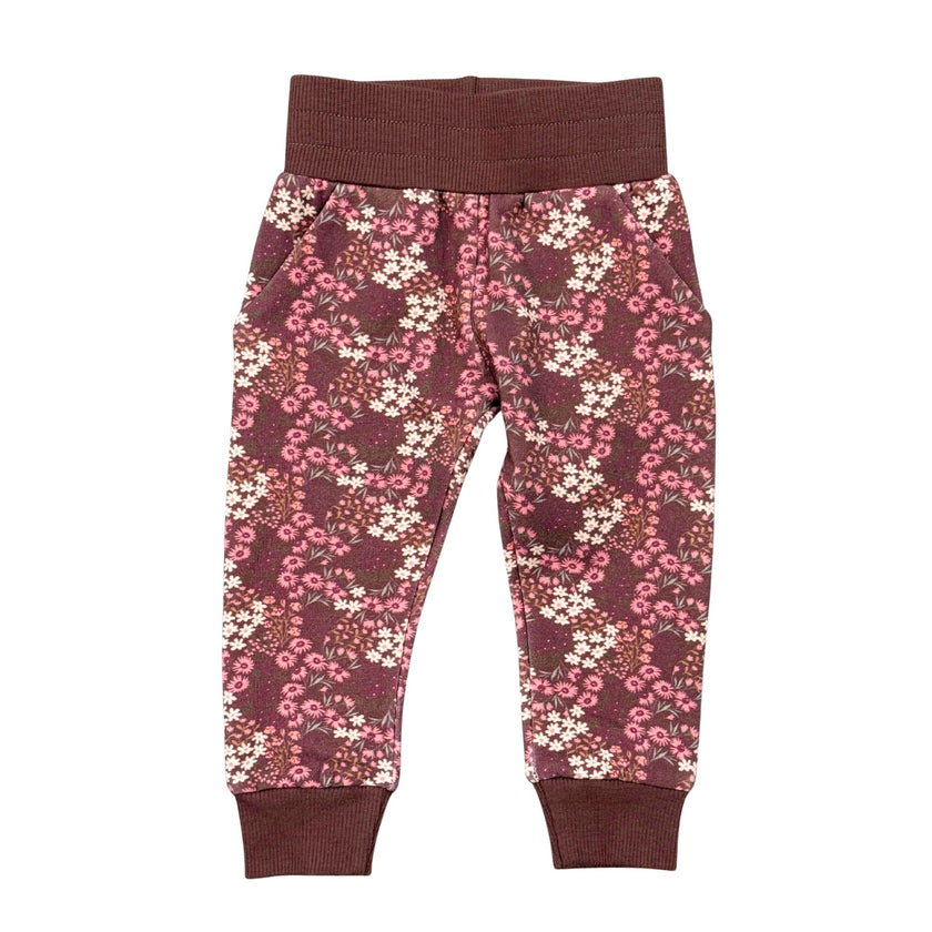 Girls Fleece Sweatpants in Cluster Garden Floral