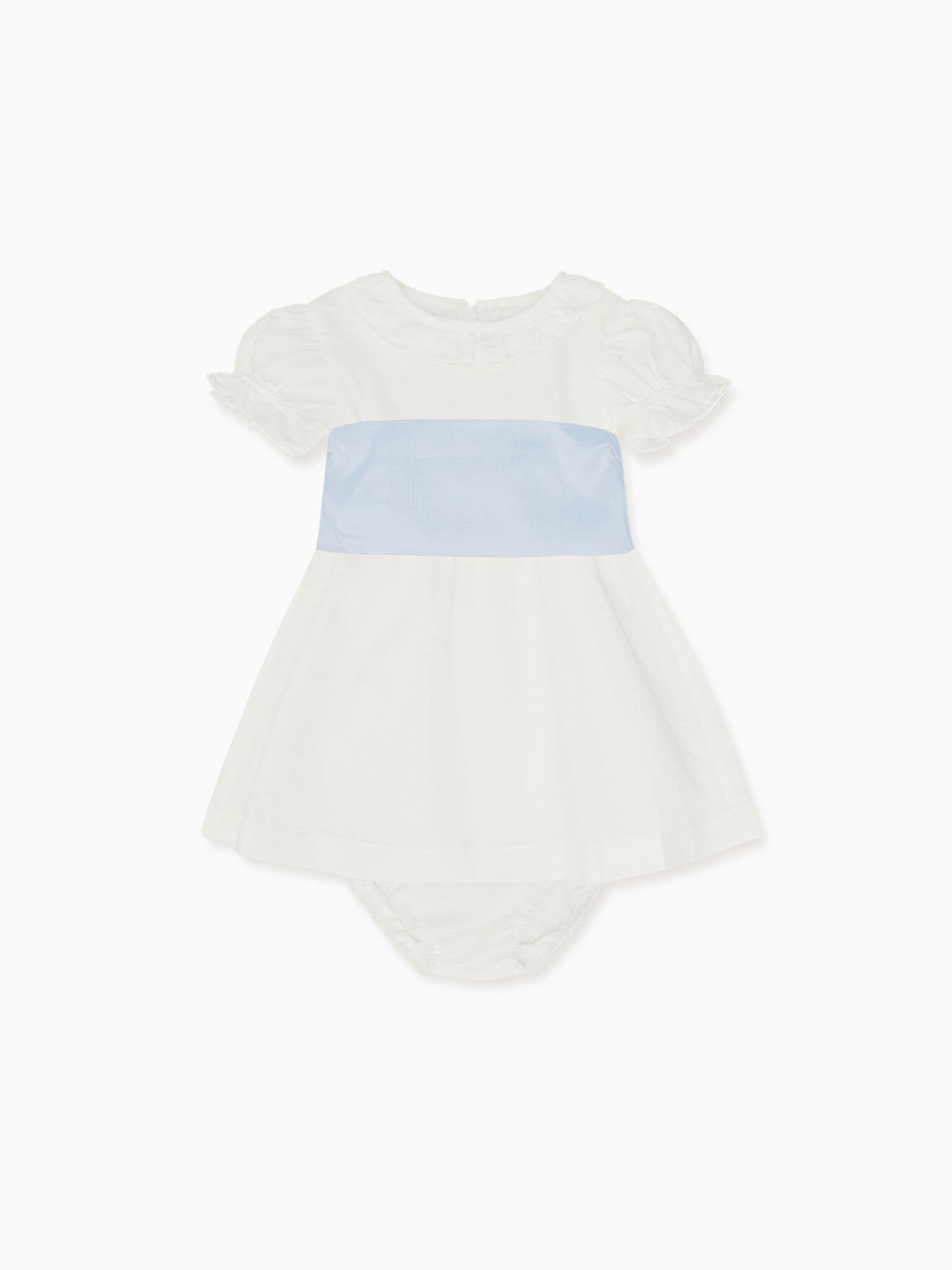 Vega Ceremony Baby Girl Set with Silk Sash