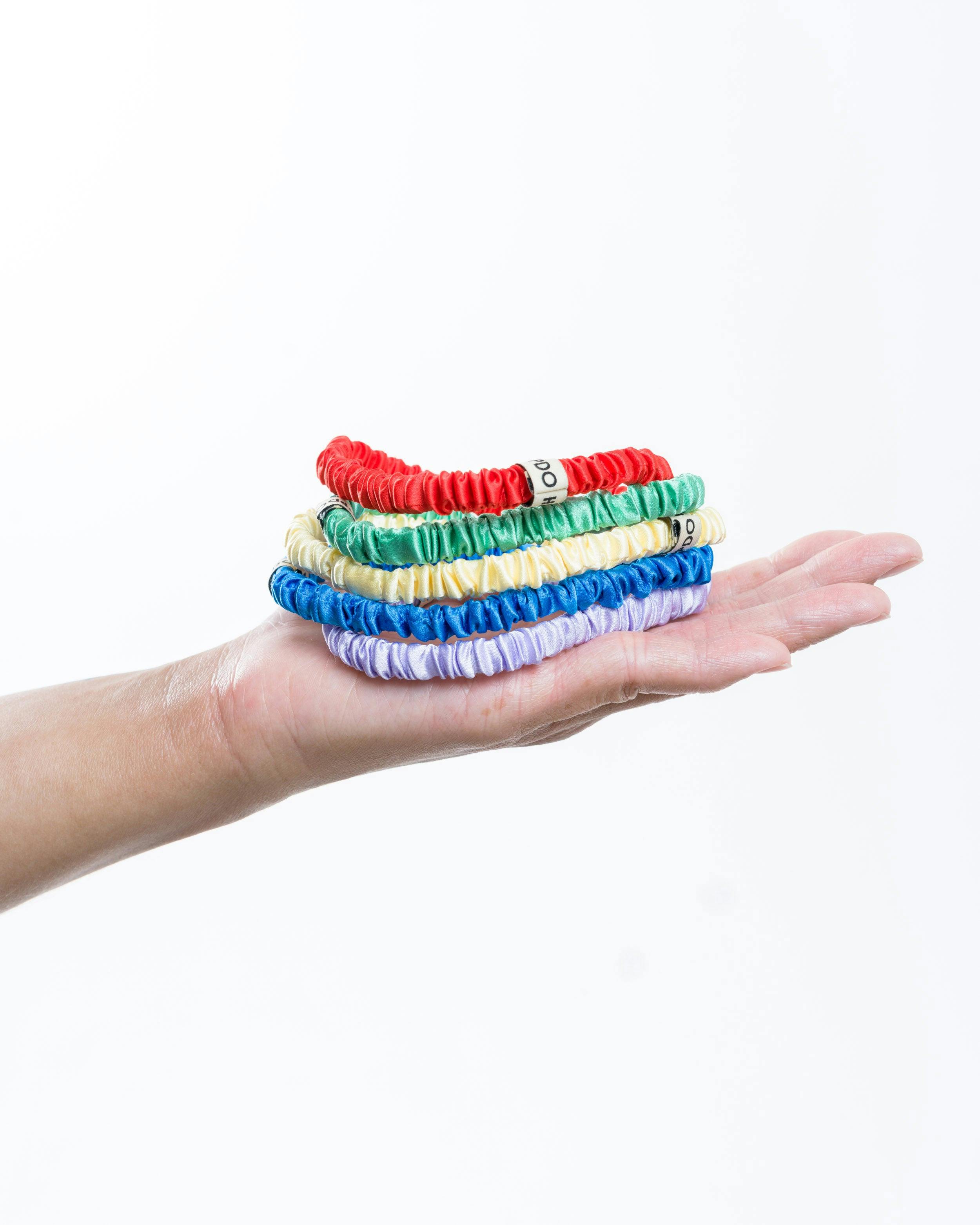 Cabana Skinny Silk Scrunchies