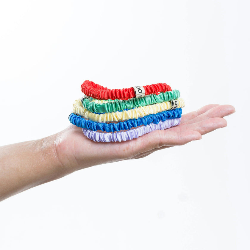 Cabana Skinny Silk Scrunchies