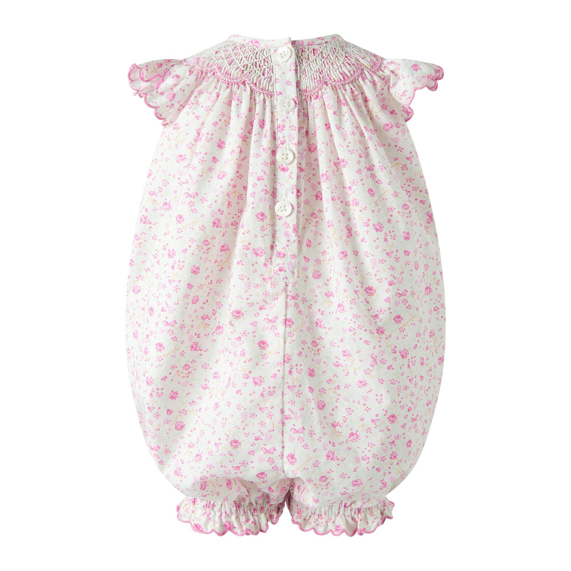 Floral Smocked Babysuit
