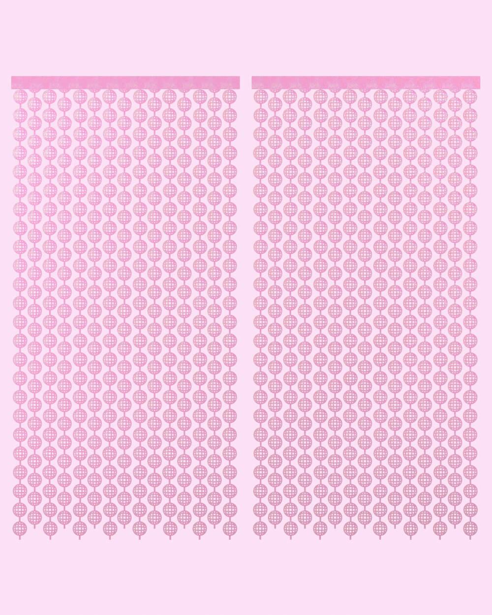 Pink Disco Curtain - iridescent foil curtain