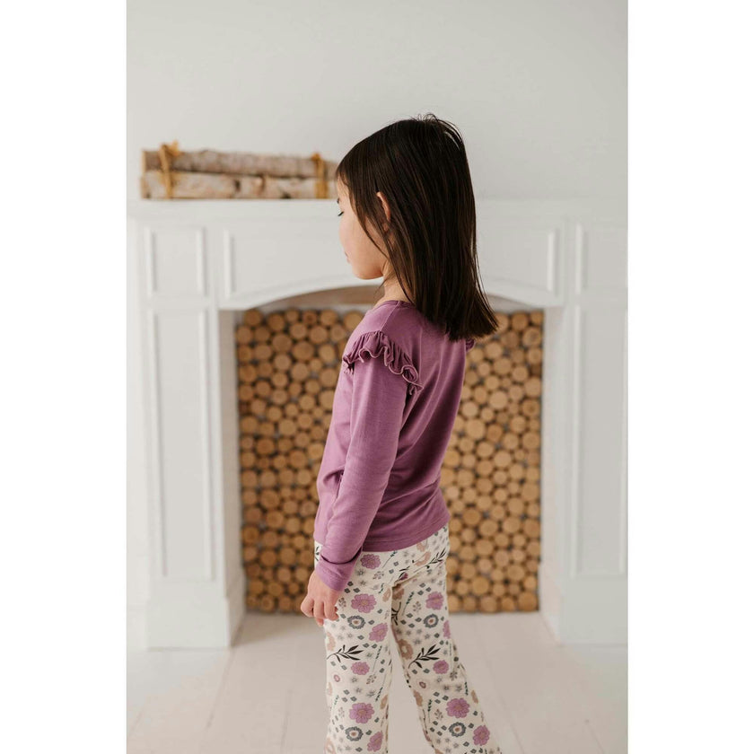 Girl's Long Sleeve Ruffle Top