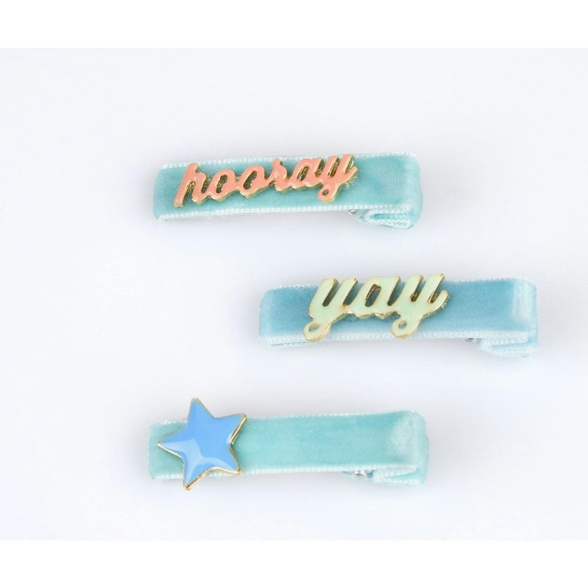 Happy Birthday Enamel Hair Clips