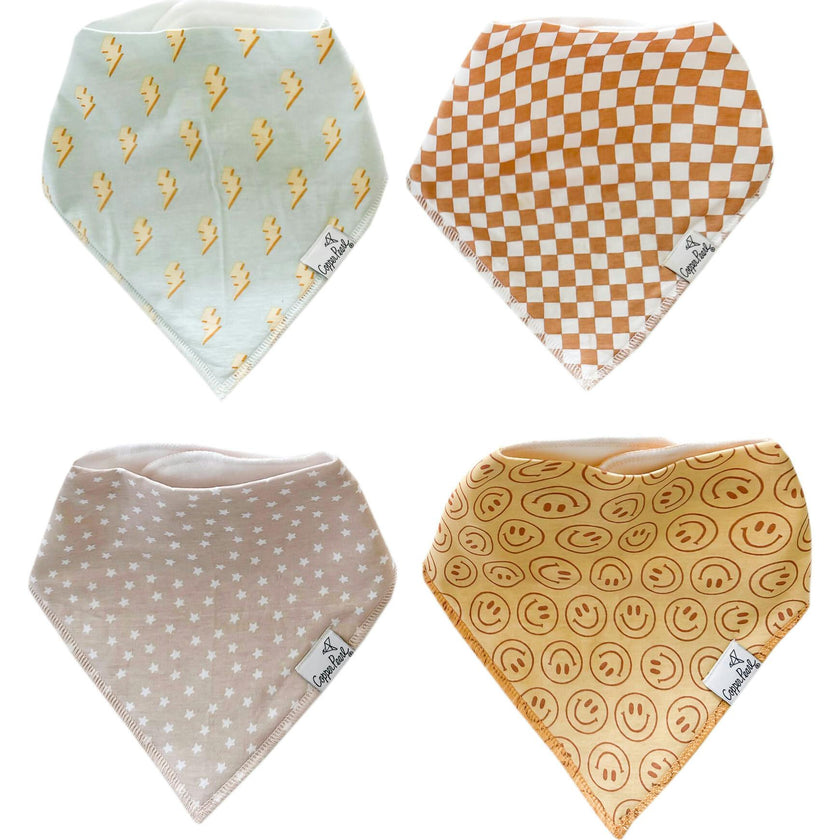 Vance Printed Bandana Bib Set