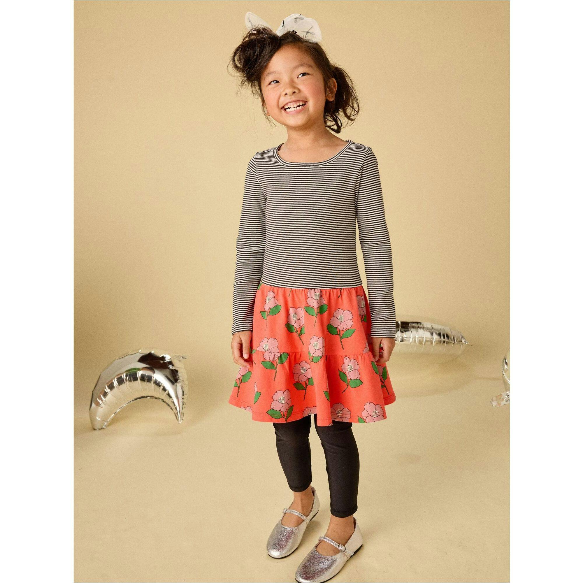 Tiered Skirted Twirl Dress, Multi