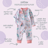 SHADOW Sleep & Play Baby Pajamas for Boys & Girls