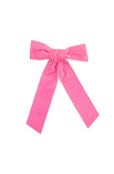 Velvet Long-Tailed Bow Barrette