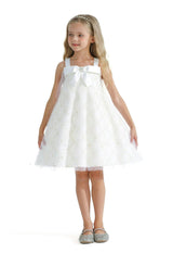 White Floral Bow Cadiz Dress