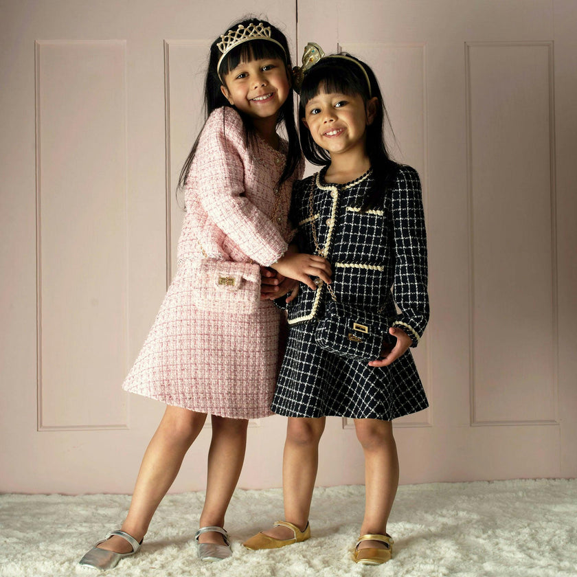 Check Tweed Jacket & Skirt Set