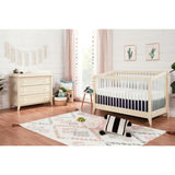 Sprout 4-in-1 Convertible Crib with Toddler Bed Conversion Kit in Washed Natural / White