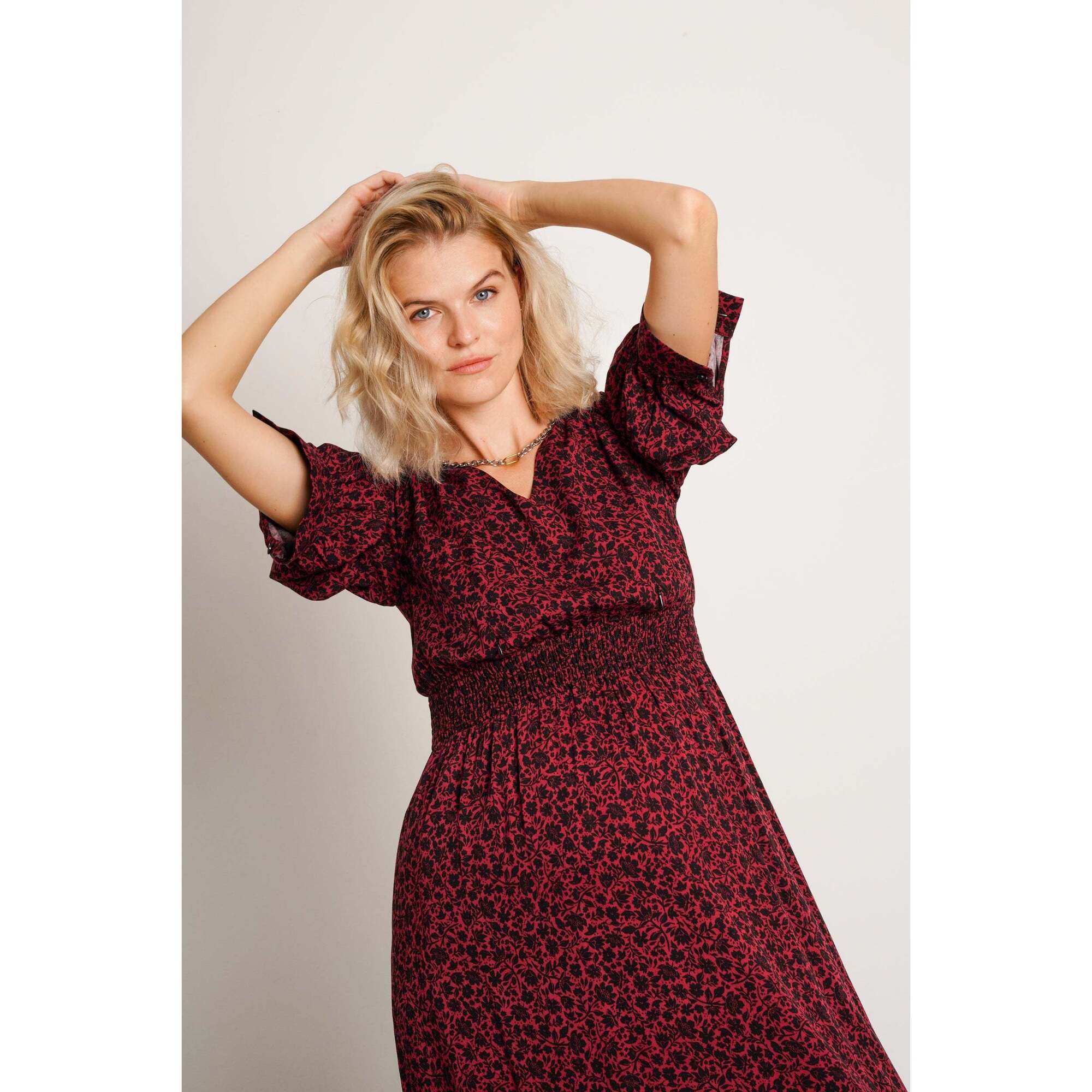 Leila Dress, Burgundy