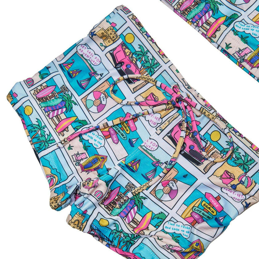 Girls Racer Bikini (Bondi Print)