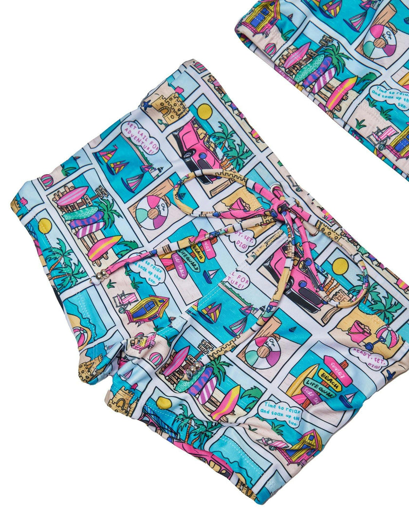 Girls Racer Bikini (Bondi Print)