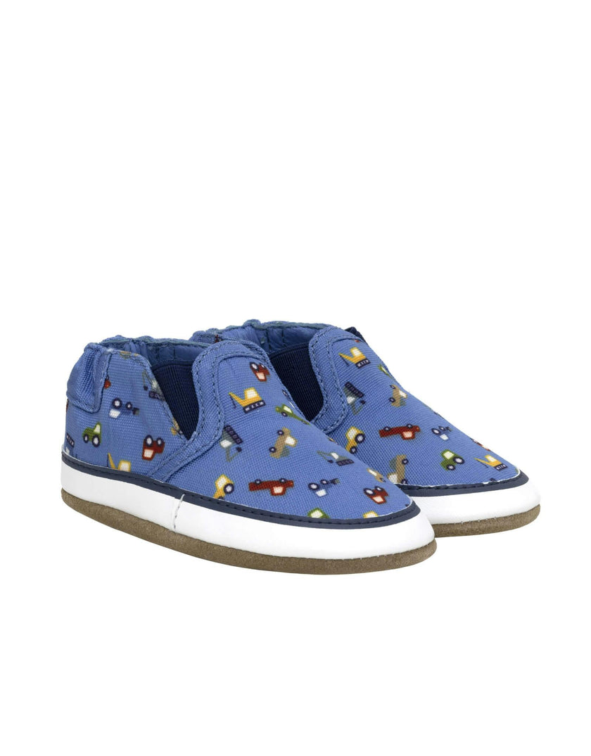 I Love Trucks Med Blue Soft Sole
