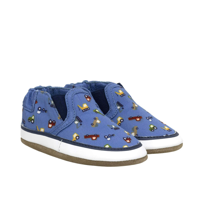 I Love Trucks Med Blue Soft Sole