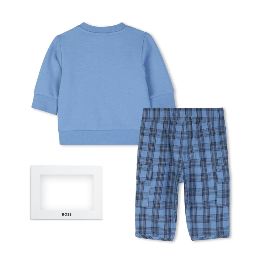 Blue Baby Sweatshirt & Pants Set