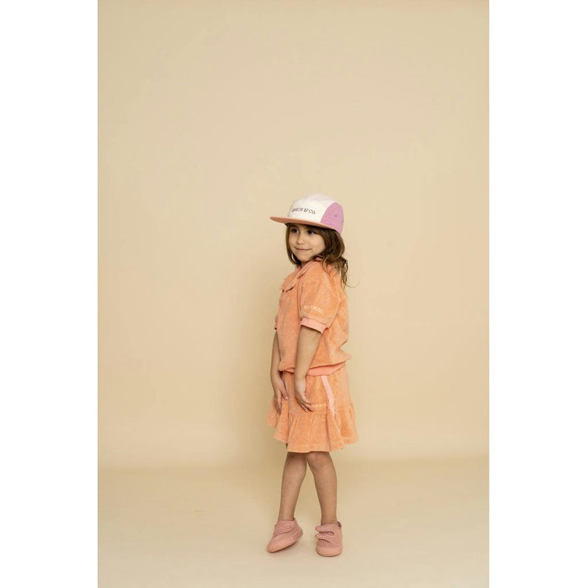 5 Panel Hat | Anti UV Blush Bloom + Mauve Rose