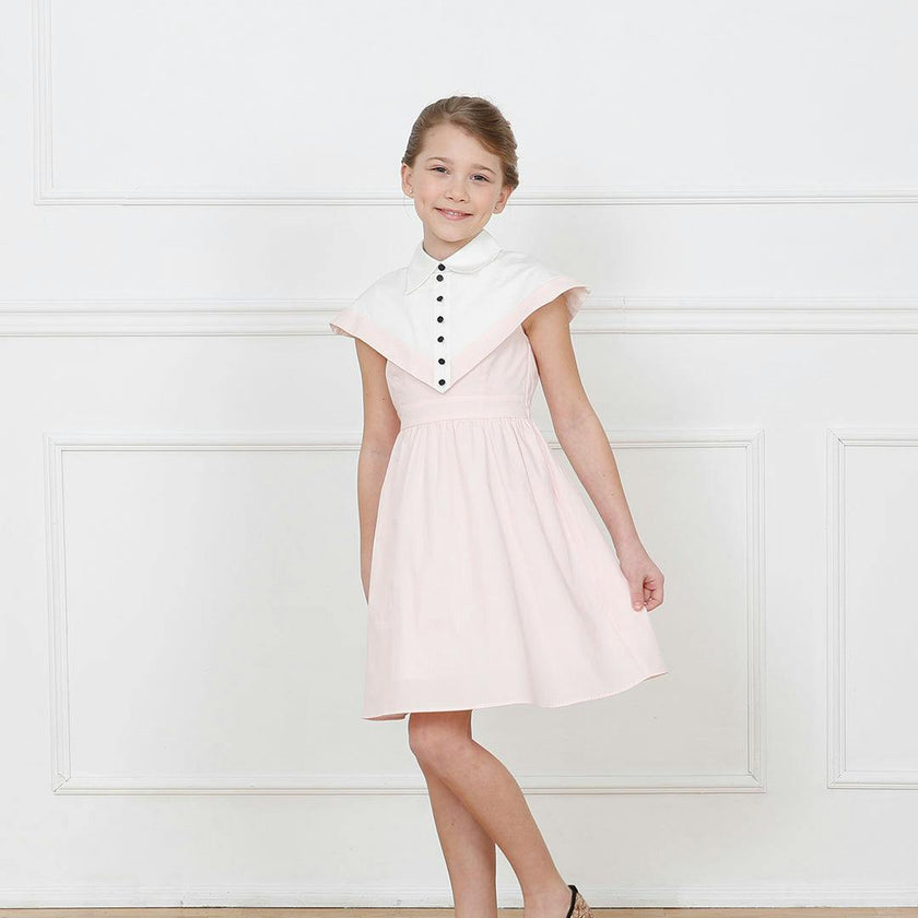 Stella dress (blush pink/ivory)