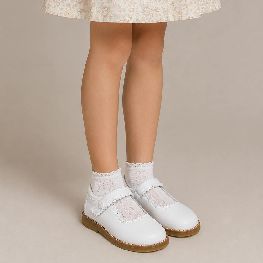 Mary Jane | White Leather