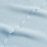 Cotton Knit Blanket, Blue