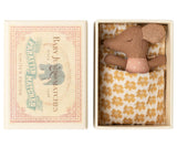 Sleepy wakey baby mouse in matchbox - Rose
