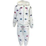Rainbow Evil Eye Applique 2-Piece Jogger Set