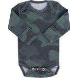 Ultra Soft Long Sleeve Overlap Shoulders Bodysuit, Prints